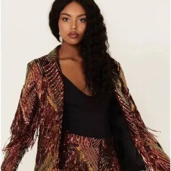 Any Old Iron Fringe Set - XL - NWT Includes Jacket and Shorts - Picture 2 of 11